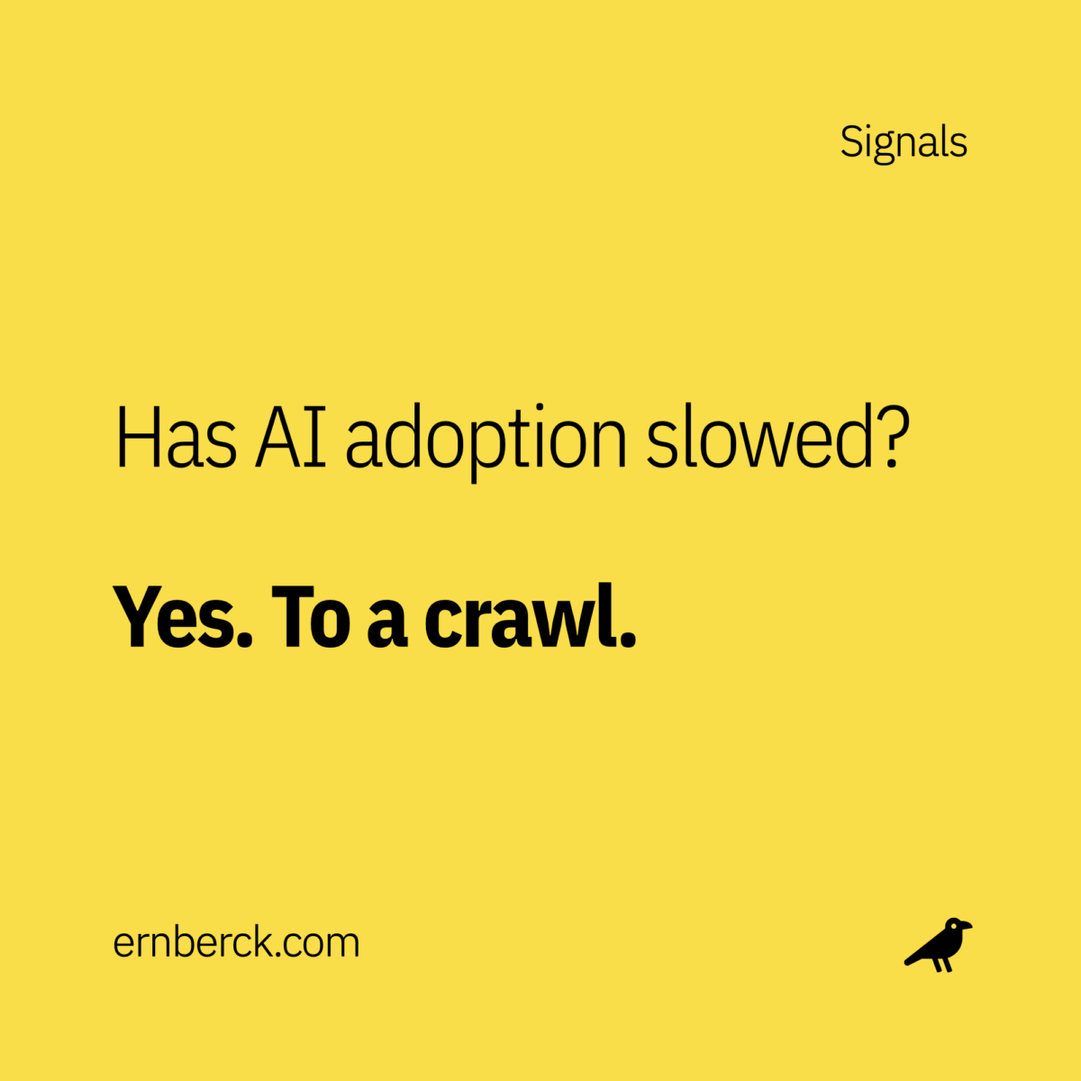 Has AI adoption slowed?