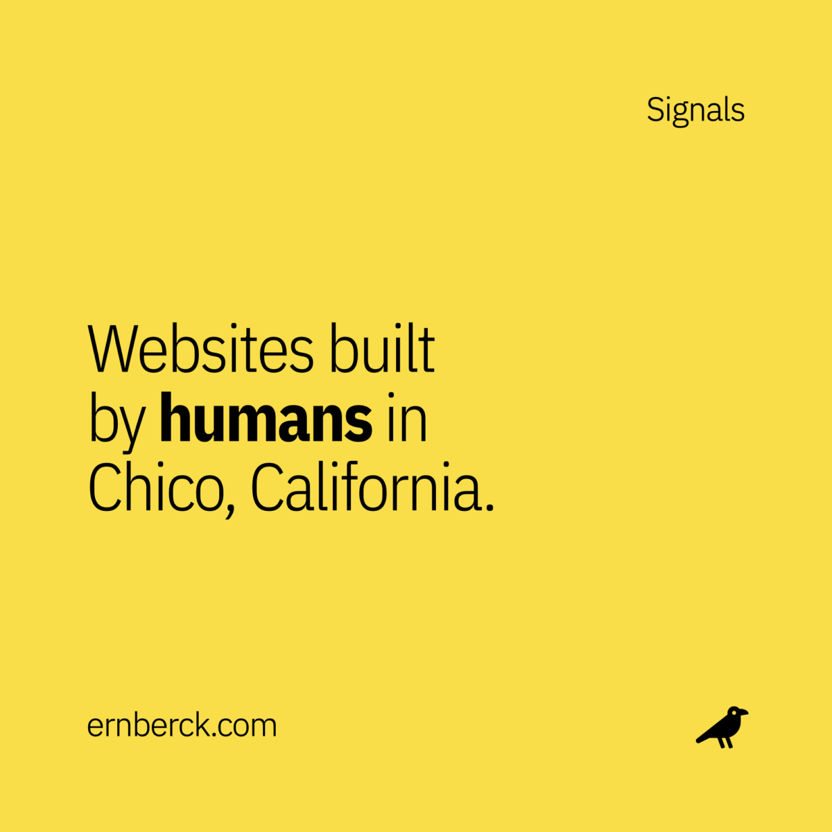 Websites built by humans in Chico, California.