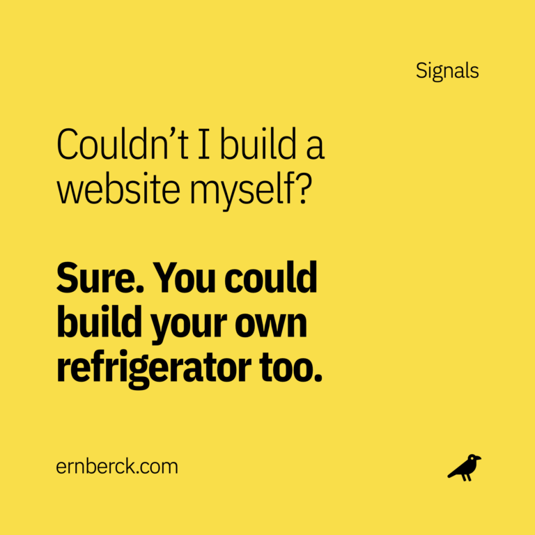 Couldn't I build a website myself?